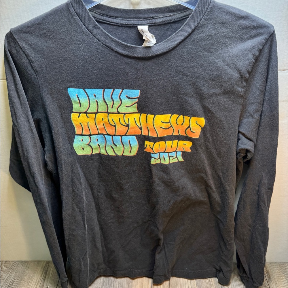 Dave Matthews Band DMB 2021 Tour LS T-Shirt Size M Psychedelic Font Two-Sided